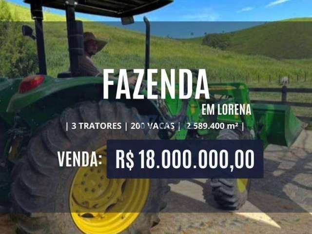 Fazenda à venda, 2589400 m² por R$ 18.000.000,00 - Olaria - Lorena/SP