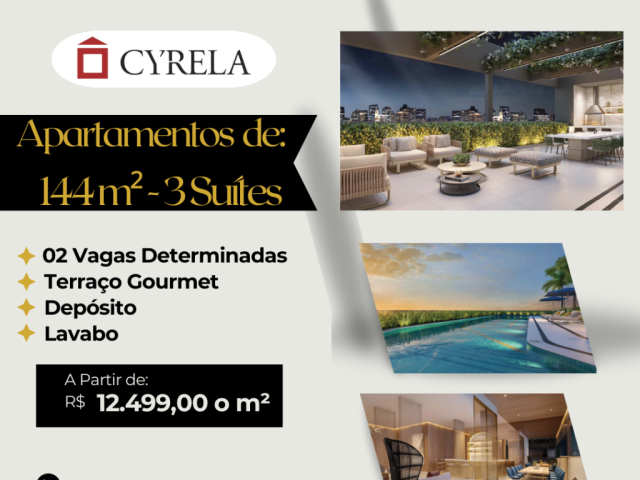 Lançamento Cyrela 144 m² com 3 suítes ao lado do metrô Vila Formosa