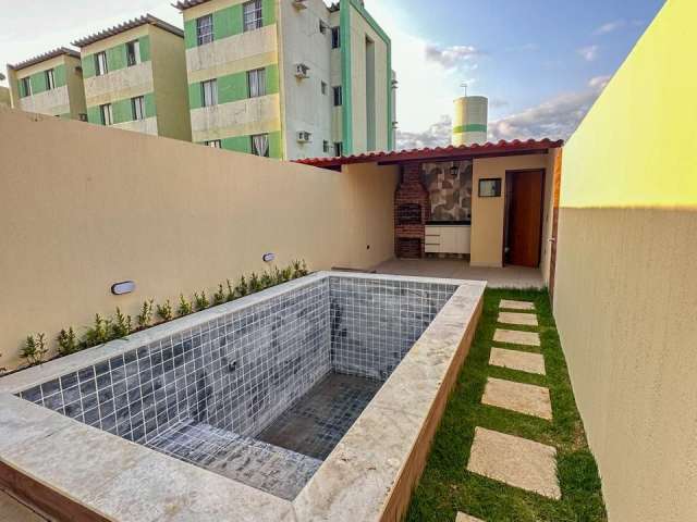 Triplex com 3 quartos, sendo 2 suites no janga com piscina