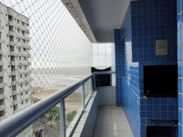 Apartamento à venda pé na areia, com vista para o mar, 63m², 02 dormitórios (sendo 01 suíte), 01 vaga, porteira fechada, Maracanã, Praia Grande, SP