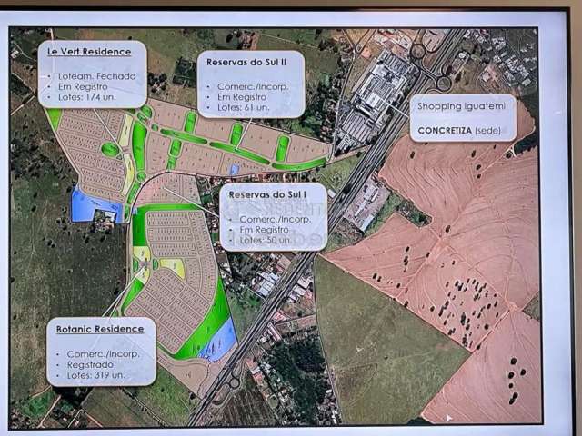 Botanic Residence - Frente área de lazer, lote de 13,50 x 30 metros, com 405m² de área total, lado sombra da quadra.