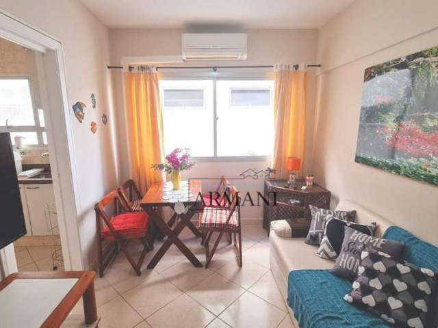 Apartamento de 1 quarto com varanda a 200 metros da praia