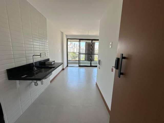 Excelente Apartamento tipo Studio na Barra, 21,60 m², vista livre, porcelanato, novo, nascente total