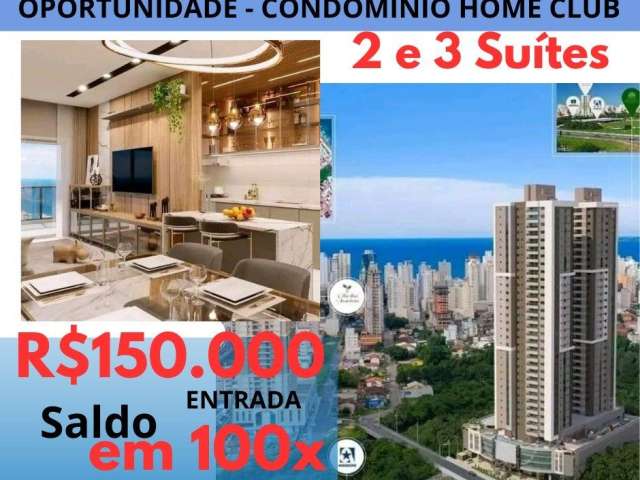 Apartamento  02 suítes ou 3 suites  e 2 vagas em condomínio home club  ̃ !!  últimas unidades da mesma construtora do vila das aroeiras em100x