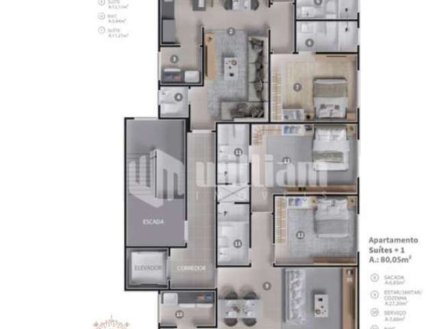 Apartamento com 2 quartos à venda no Souza Cruz, Brusque , 80 m2 por R$ 530.000