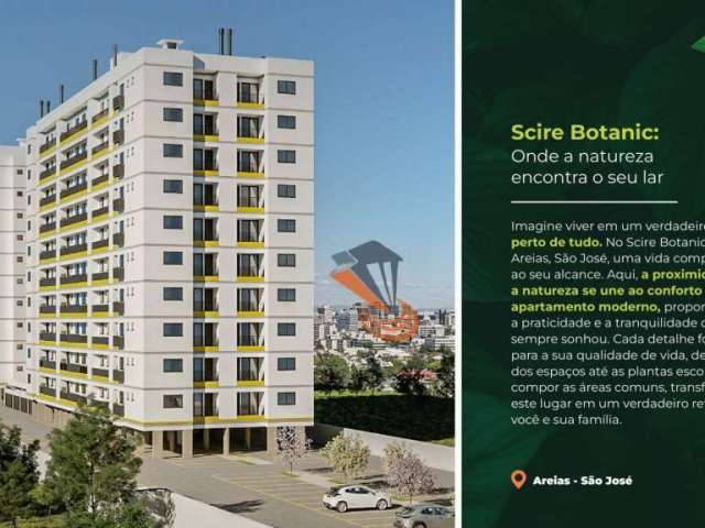 Apartamento com 2 dormitórios à venda, 53 m² por R$ 345.000,00 - Areias - São José/SC