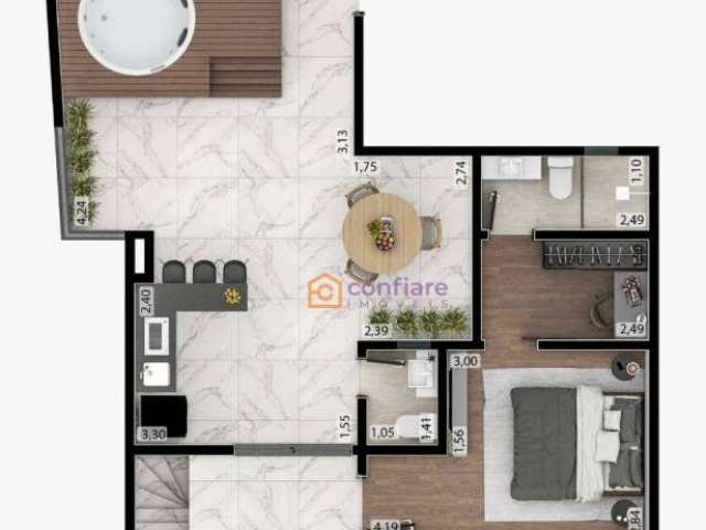 Cobertura com 3 dormitórios à venda, 140 m² por R$ 999.900 - Aeroporto - Juiz de Fora/MG