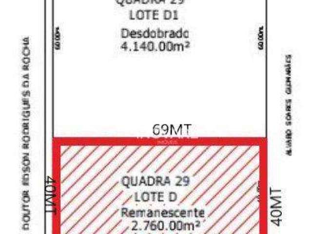 Área à venda, 2.760 m² por R$ 1.300.000 - Cidade Jardim - Itumbiara/GO