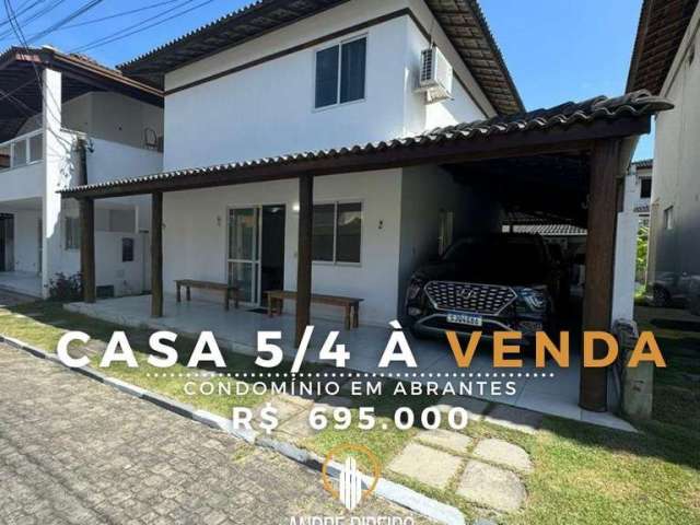 Casa em Condomínio para Venda em Camaçari, Boa União (Abrantes), 5 dormitórios, 3 suítes, 3 banheiros, 2 vagas