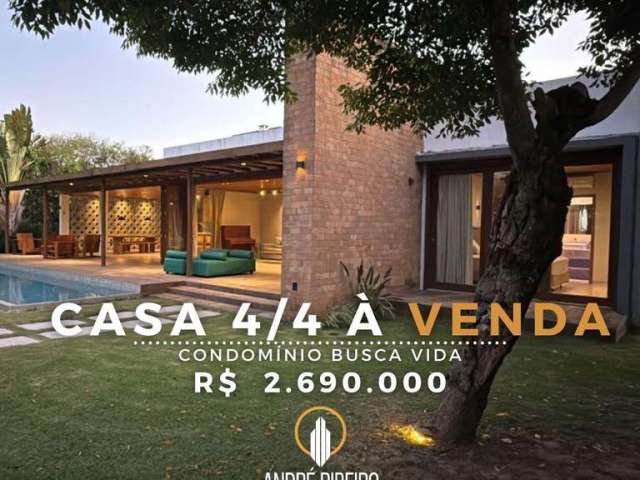 Apartamento para Venda em Camaçari, Busca Vida (Abrantes), 4 dormitórios, 4 suítes, 5 banheiros