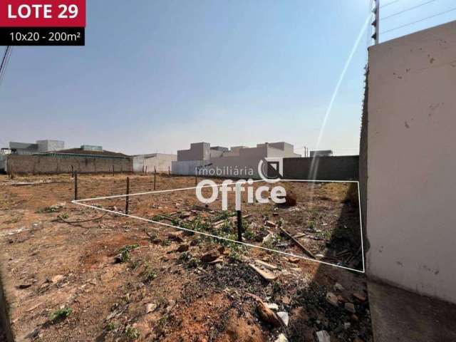 Terreno à venda, 200 m² por R$ 115.000,00 - Jardim Itália - Anápolis/GO