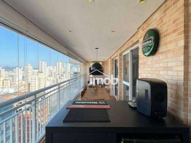 Apartamento com 3 dormitórios à venda, 131 m² por R$ 1.850.000,00 - Gonzaga - Santos/SP