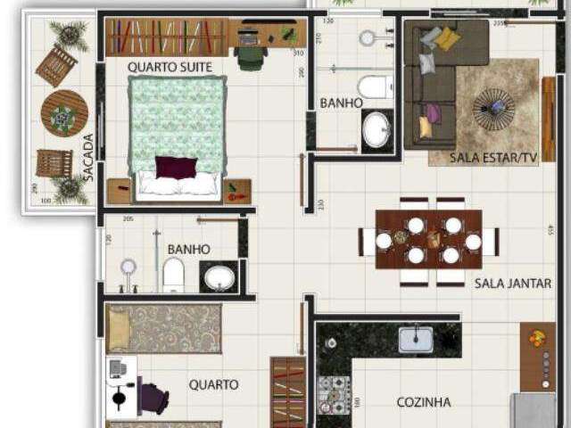 Apartamento à venda, 2 quartos, 1 suíte, 2 vagas, Santa Mônica - Uberlândia/MG