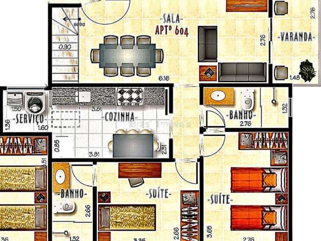 Cobertura com 4 quartos à venda na Rua Melo Franco, São Mateus, Juiz de Fora, 136 m2 por R$ 879.000