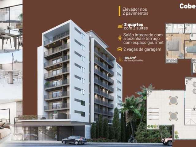 Cobertura com 3 quartos à venda na Rua José Lourenço Kelmer, São Pedro, Juiz de Fora, 155 m2 por R$ 826.900