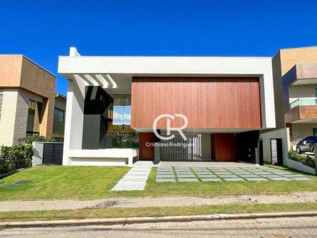 Casa no Alphaville Fortaleza, Porto das Dunas, com 5 Suítes, Varanda Gourmet e Piscina Particular à venda, 608 m² por R$ 6.800.000