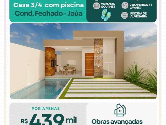 Casa para Venda em Camaçari, Jauá (Abrantes), 3 dormitórios, 1 suíte, 3 banheiros, 1 vaga