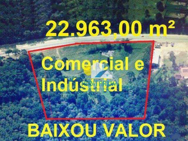 Terreno comercial e industrial 22.963 m² p/ escola hotel saúde - 15 min do Parque Barrigui