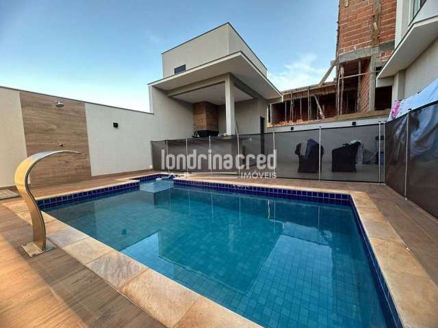 Linda casa à venda em condomínio em Londrina: 3 quartos, suíte, escritório, piscina, gourmet, energ