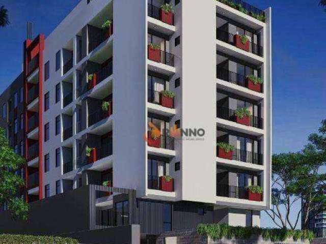 Apartamento com 2 dormitórios, 1 suíte, sacada com churrasqueira, 60 m² no Água Verde.