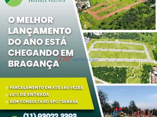 Lotes 140m², à partir de  r$ 105mil, lançamento em bragança pta