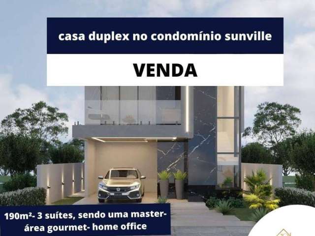 Casa duplex no condomínio sunville