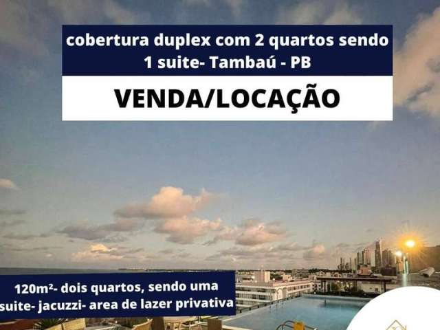 cobertura duplex com 2 quartos em Tambaú 1 quadra da praia- PB