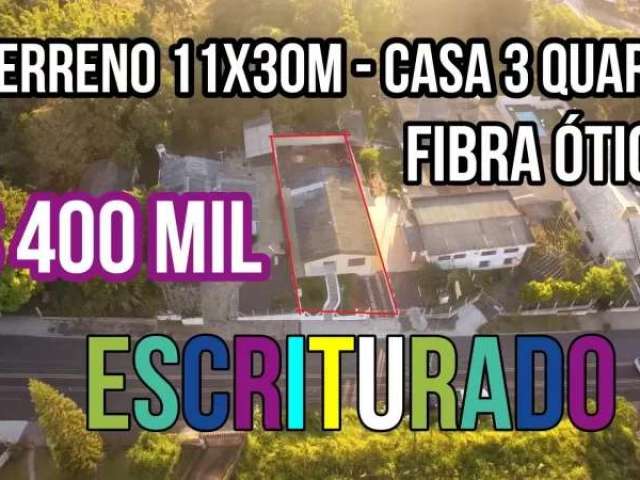 116520 casa em santo antônio da patrulha 3 quartos escriturada terreno 11x30m fibra ótica