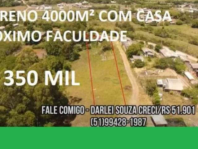 113762 - terreno com 4000m², com casa 3 quartos próx da faculdade federal - furg