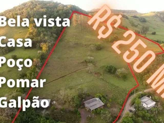 Sítio com bela vista, casa, poço, pomar, galpão e 4 hectares em santo antônio da patrulha