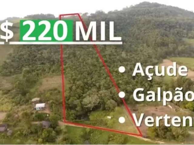 Sítio com açude, galpão, vertente e 3,5 hectares em santo antônio da patrulha