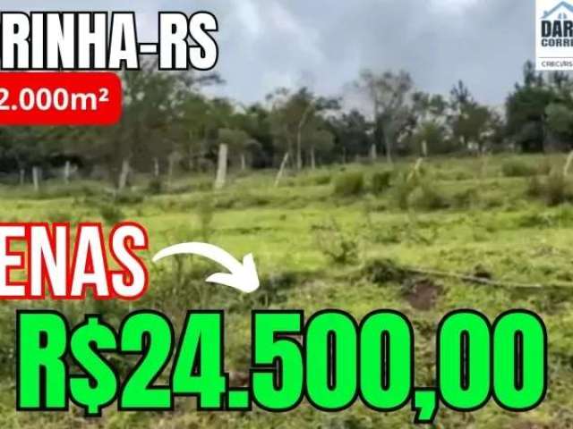 124736 chacrinha em glorinha rs só o terreno rural com 2000m² luz e linda vista