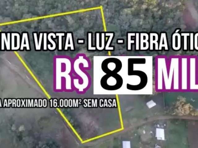 118137 chacara em  glorinha 1,6 ha sem casa  luz fibra ótica linda vista campo r$ 130 mil