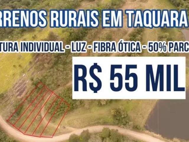 121531 terreno rural em taquara rs com escritura individual, luz e fibra ótica