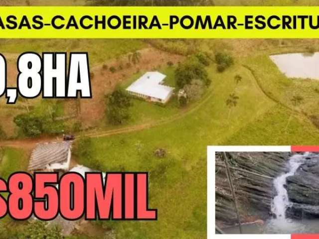 122348 chácara em taquara rs 10,8 ha escrit 2 casas pomar campo riacho e cachoeira