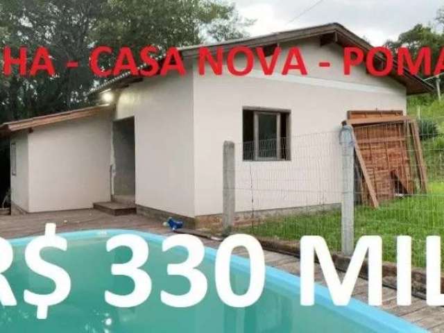 114000 chácara em taquara, casa 3 quartos com piscina, galpão, pomar e vertente