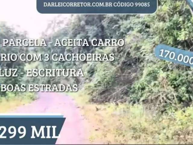 [99085]sítio escriturado com dois rios e três cachoeiras no caraá com 17 hectares