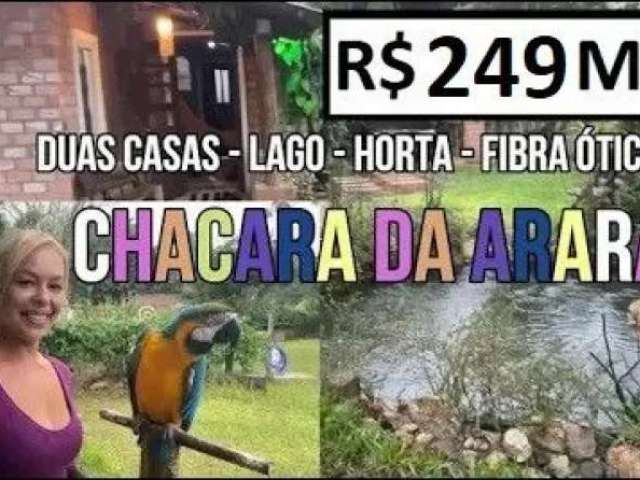 115058 chácara  condominio fechado duas casas lago fibra ótica pomar horta praça academia