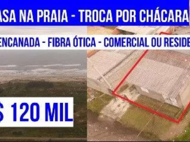 123273 casa na praia de esquina comercial ou residencial em tramandaí  troca por chácara