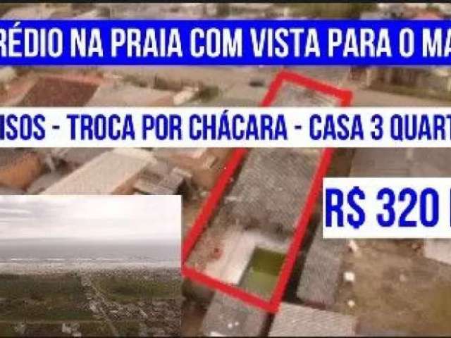 123273 prédio comercial ou residencial  piscina vista para o mar aceita chácara