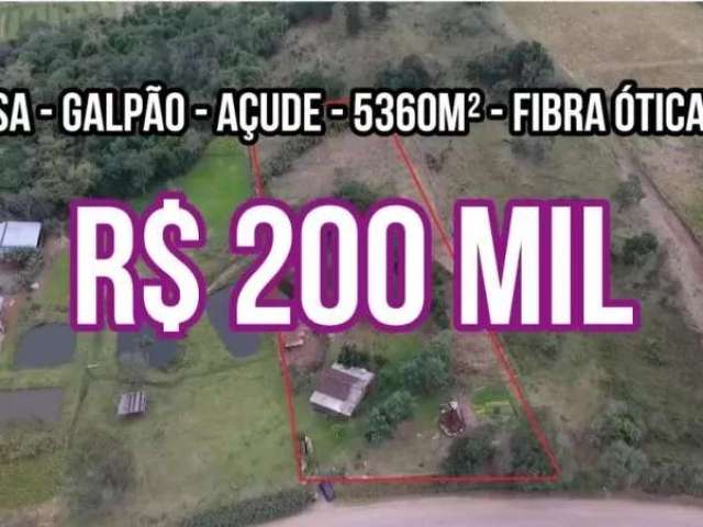 118447 - chácara em araricá com casa , 5360m²,  galpão, açude, pomar, roça e fibra ótica