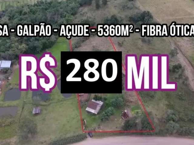 118445 - chácara em araricá 1,1 hectares, casa, campo, pomar, açude e fibra ótica