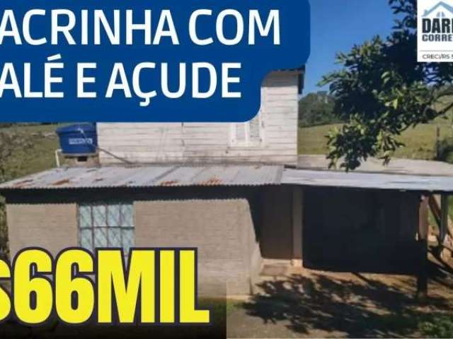 [479]chacrinha em glorinha com chalé 2 pisos, açude, pomar e água de vertente