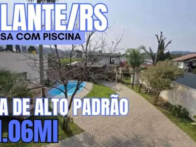 [575]casa alto padrão em rolante 4 quartos fibra ótica escriturada rua asfaltada