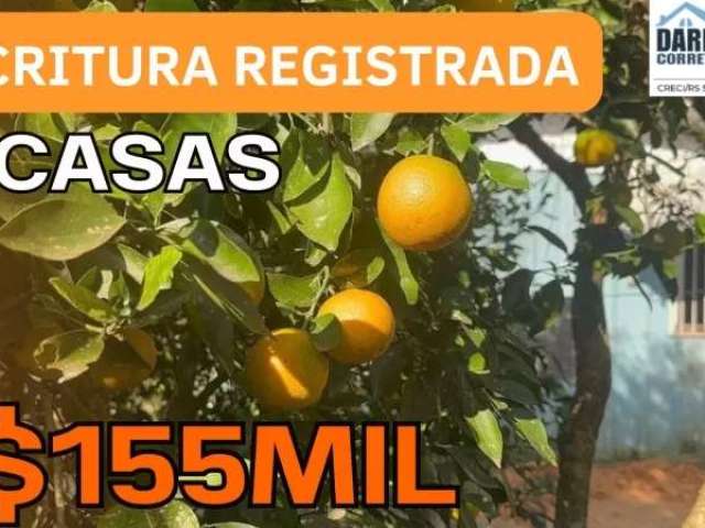 [564]imóvel rural em taquara com escritura registrada, 2 casas,luz, água, toda cercada