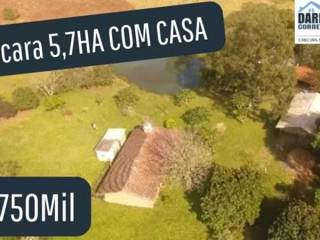 [569]chácara em taquara 5,7ha com casa, pomar, açude, roça e fibra óptica