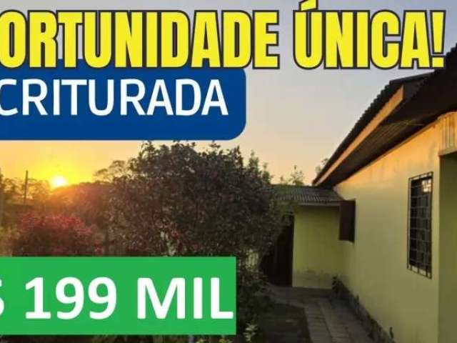 [603]mini chacrinha escriturada com casa 3 quartos, pomar, jardim e poço artesiano