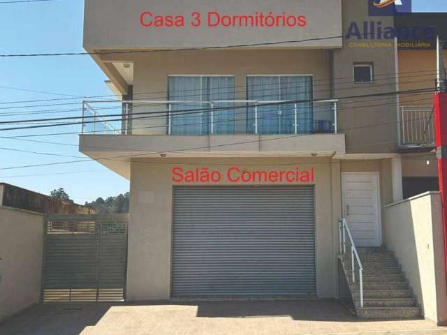 Sobrado com Casa e Salão Comercial para alugar por R$ 7.600/mês