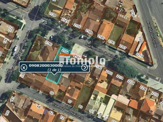 Terreno à venda na Rua Norbeto de Brito, Centro, São José dos Pinhais, 420 m2 por R$ 849.000