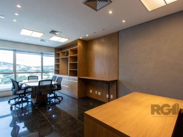 Sala Comercial Bairro Cristal, Porto Alegre 1vaga de garagem incluída, Mobiliada: &lt;BR&gt;Ar-condicionado, Vista para o Guaíba e Gasômetro.&lt;BR&gt;&lt;BR&gt;Excelente localização em um dos bairros